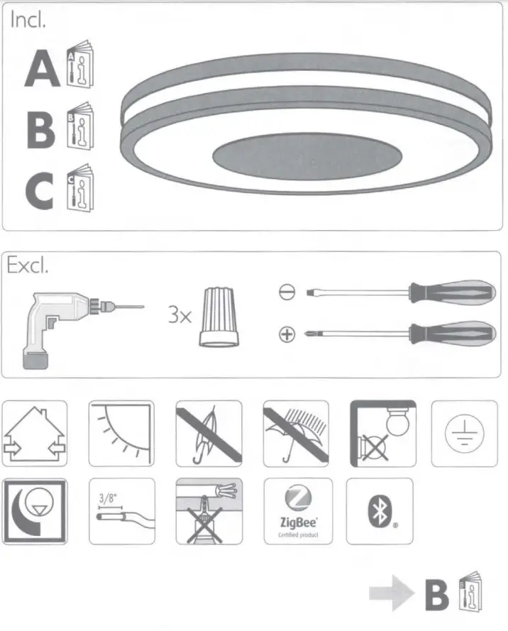 PHILIPS 9454100448 Hue Being Ceiling Light FIG 7