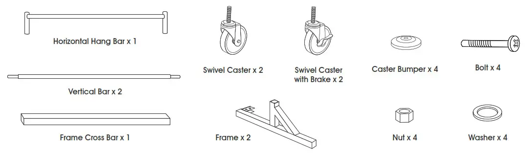 ULINE H-1978, H-8532, H-8577 Z-Rack - parts