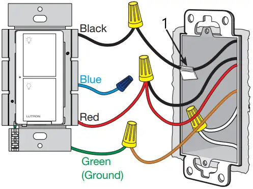 LUTRON PD-5WS-DV Caseta Dual Volt 5A Switch 3-Way White A01