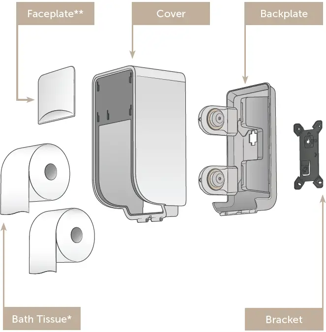 Kimberly-Clark 53696 Standard Roll Toilet Paper Dispenser 2 Roll Vertical 01