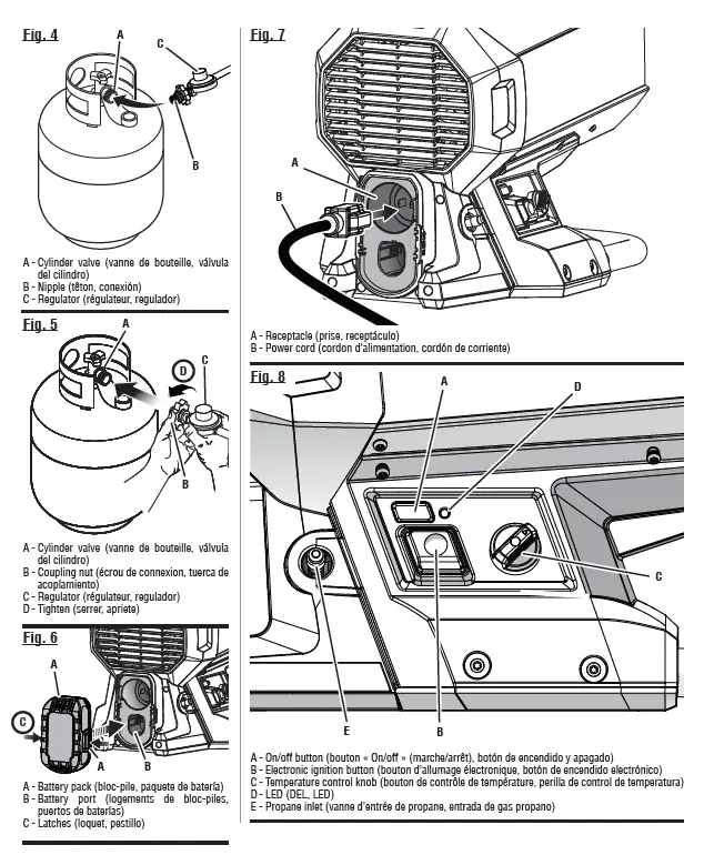RYOBI PCL801 18V ONE+ Hybrid Forced Air Propane Heater 4