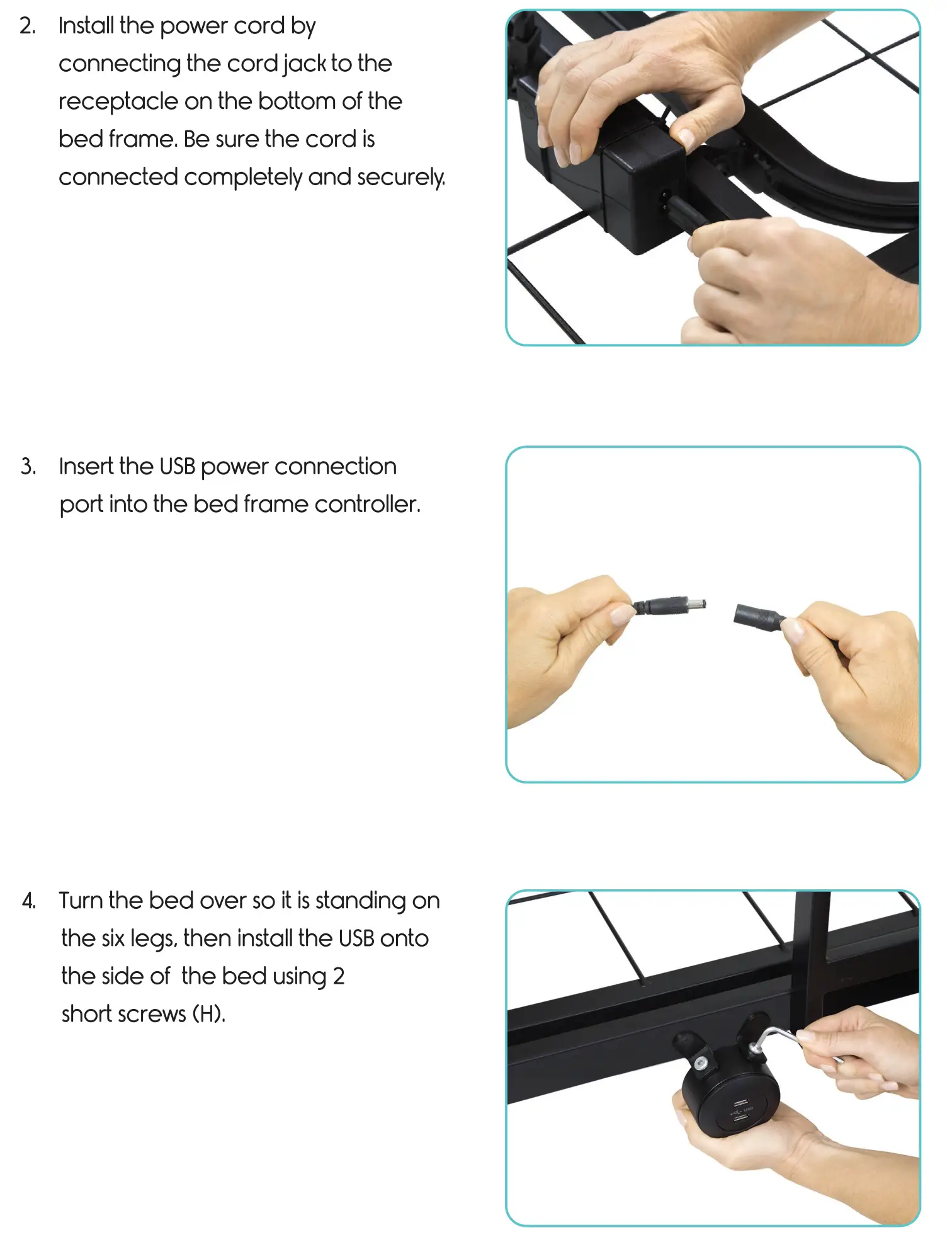 Vive LVA2043 Electric Bed Frame - Assembly 2