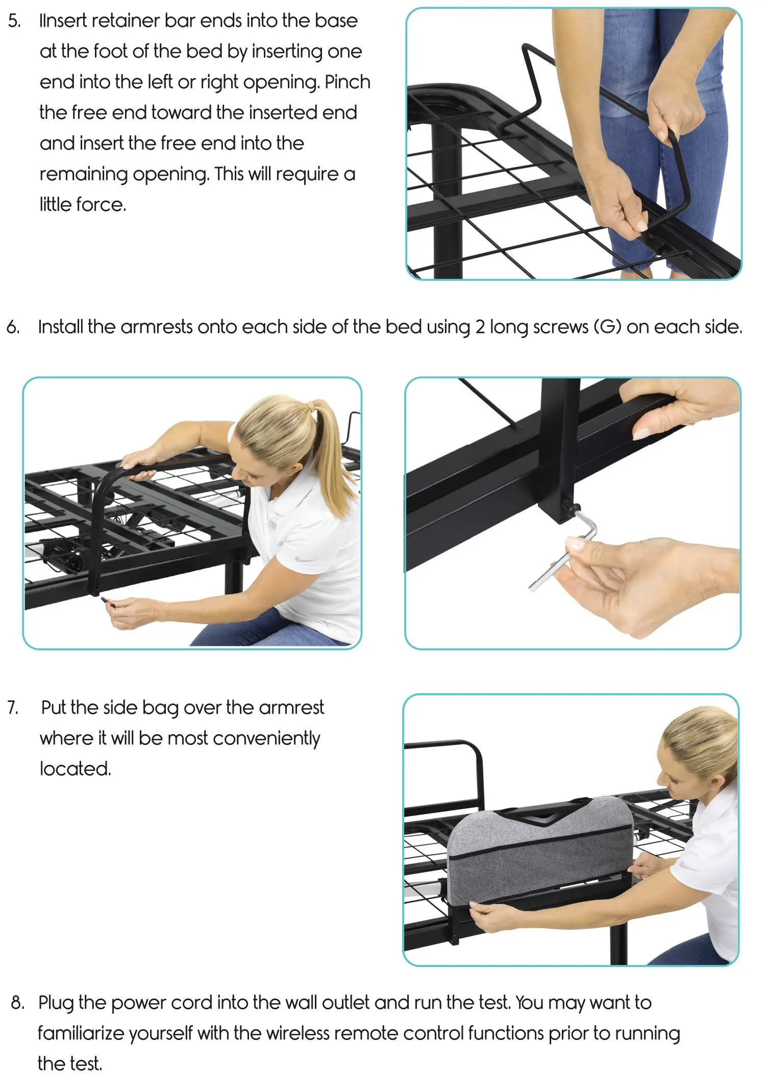 Vive LVA2043 Electric Bed Frame - Assembly 3