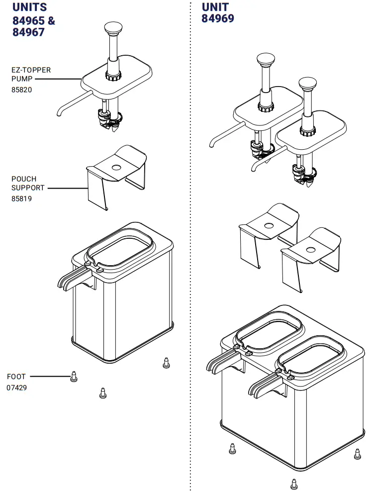 SERVER EZT 4-Pouch Twin Topping Warmer - fig 4