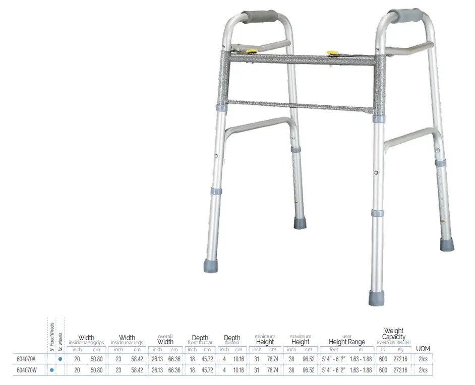 LUMEX X Wide Folding Walkers