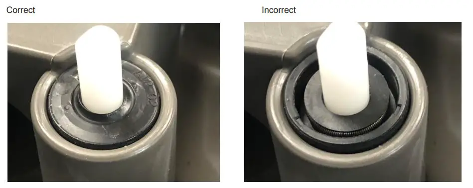 Whirlpool W11613009 Diverter Motor - Orient the fully enclosed side of the seal facing up towards you during install