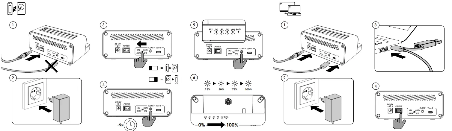 ICY BOX IB-2914MSCL-C31 2.5, 3.5 Inch and M.2 Docking and CloneStation - fig 2
