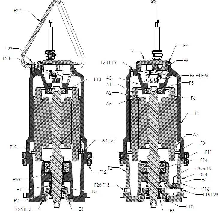 PENTAIR MNG4SD Submersible Solids Handling Pump 04