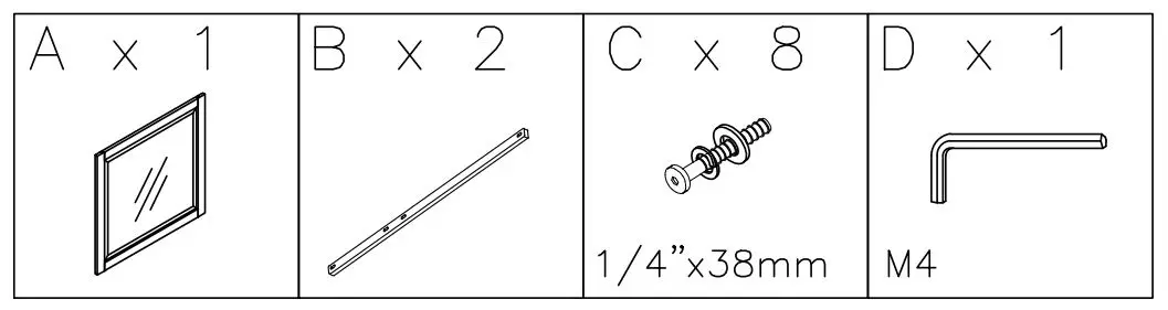 ASHLEY B434-36 5 Piece Queen Panel Bed Set - parts list