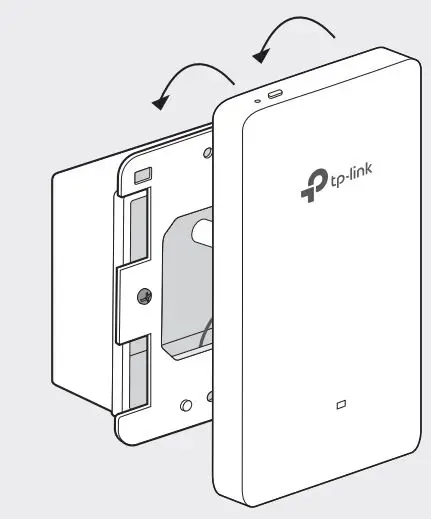tp-link Omada Wireless Wall Plate Access Point Installation Guide - Attach the EAP to the mounting bracket by aligning the two mounting studs