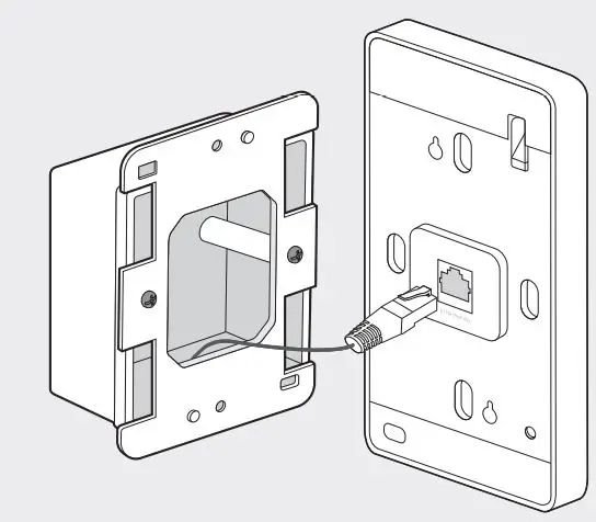 tp-link Omada Wireless Wall Plate Access Point Installation Guide - Connect the Ethernet cable inside the junction box to an RJ45 plug