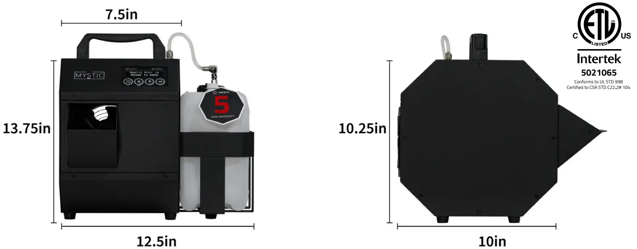 MASTER FX Mystic Mini Compact Haze Generator - OVERVIEW