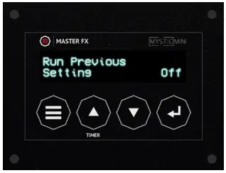 MASTER FX Mystic Mini Compact Haze Generator - Run Previous Setting