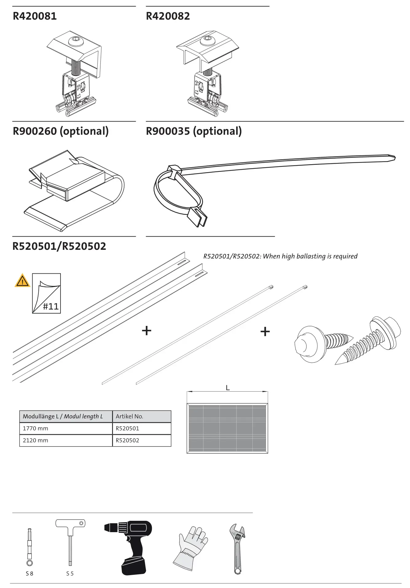 Renusol FS10-EW Solar Panel Mounting - Parts 2