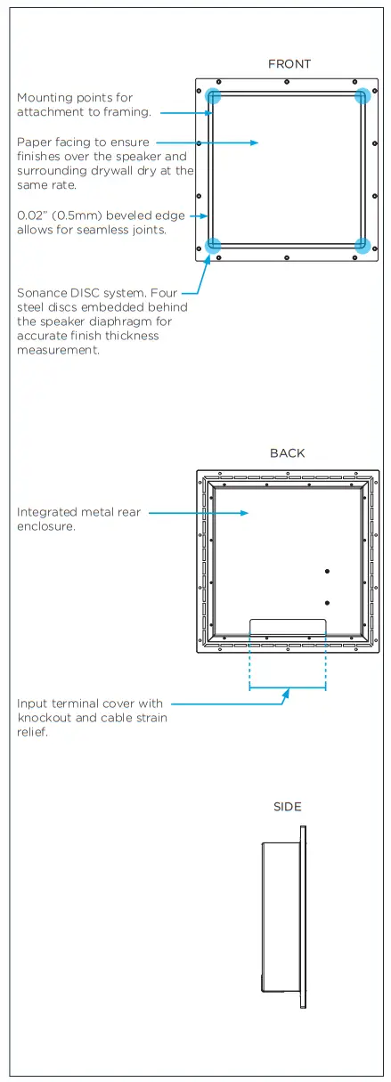 SONANCE INVISIBLE Series IS6T Speaker - FEATURES