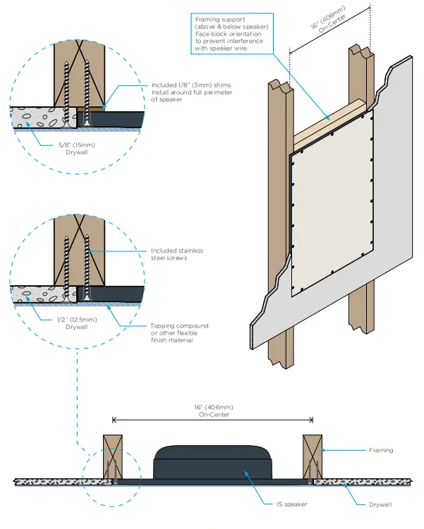 SONANCE INVISIBLE Series IS6T Speaker -ON-CENTER