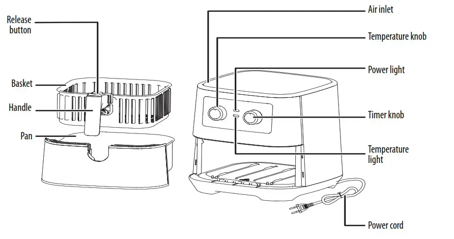 INSIGNIA NS-AF53MSS0 5 Qt. Mechanical Control Air Fryer - Product overview