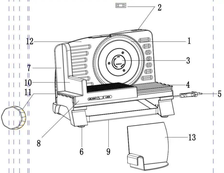 BLAUPUNKT FMS501 Electric Meat Slicer -figue 2