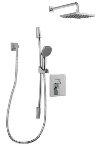 belangerh2o KIT-QUA130CCP Rain Pressure Balanced Square Shower System
