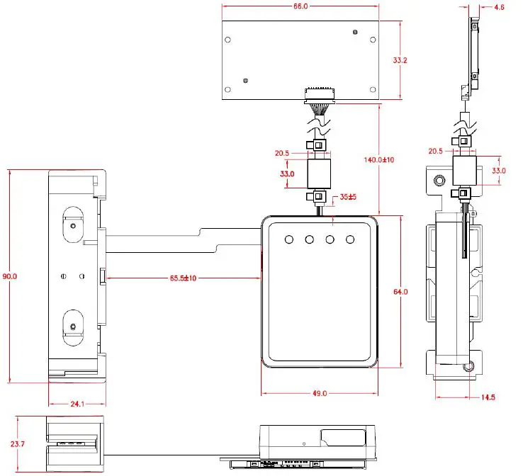 VP3300 OEM 3-View Drawing