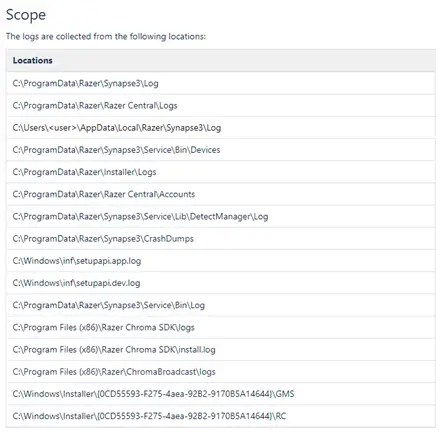 Razer Log Collector.