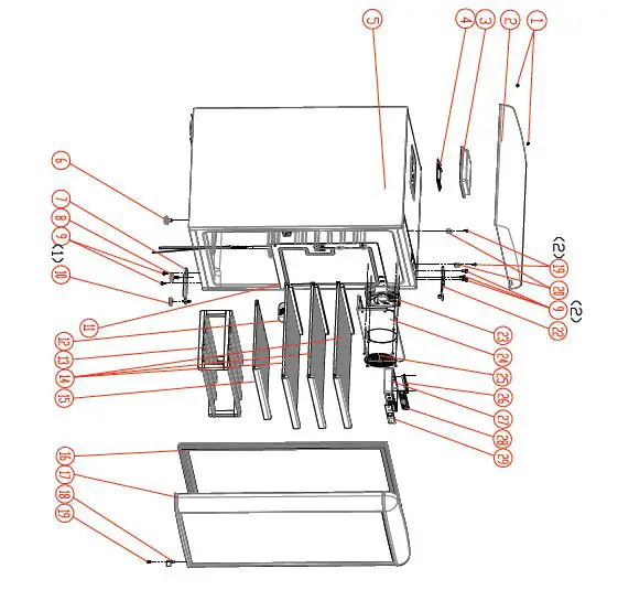 UNIQUE Classic Retro 28 Bottle Wine Cooler fig6
