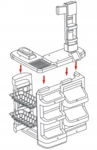 kogan NBSPMRKTPLA Kids Supermarket Playset-Attach the bench