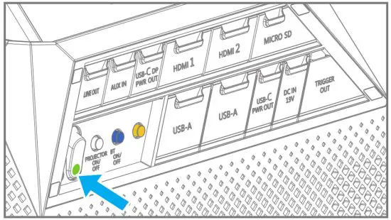 MOSICGO Sport MG2U-S Ultra Short Throw Projector - Press the Power
