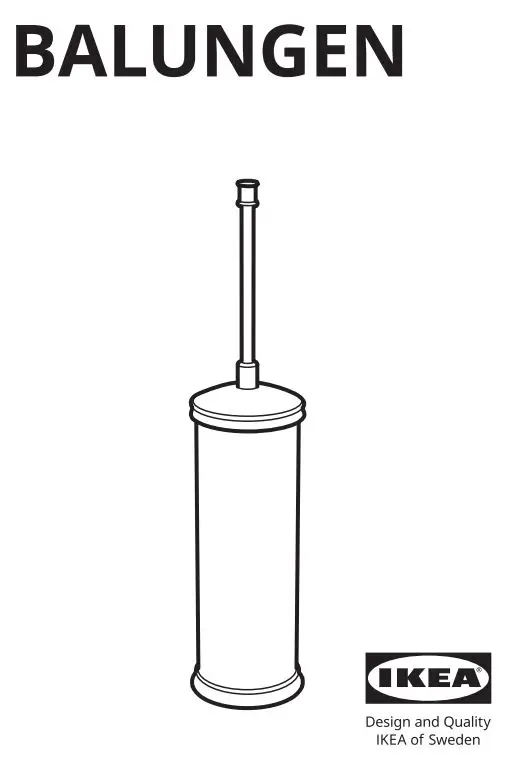 IKEA 202.914.99 Balungen Toilet Brushes Holder Instruction Manual