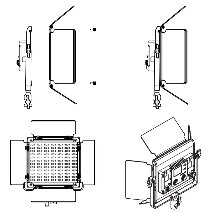 GVM 800D II LED Studio 2 Video Light Kit - ACCESSORIES