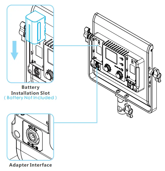 GVM 800D II LED Studio 2 Video Light Kit - Interface