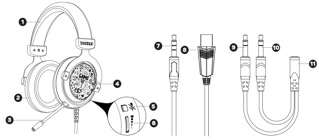 connect IT CHP 6501 BK Gaming Headphone with Microphone - fig