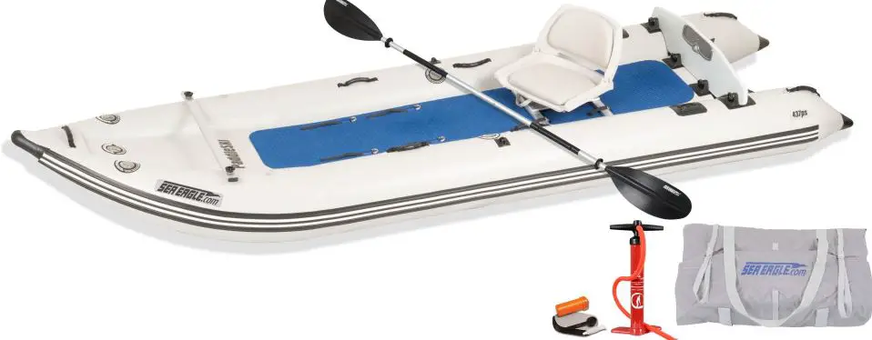 SEA-EAGLE-437ps-PaddleSki-Inflatable-SOLO-Catamaran-Boat-pro