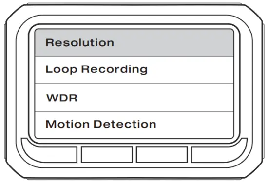 Video Recording Menu
