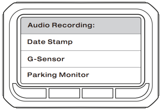 Video Recording Menu
