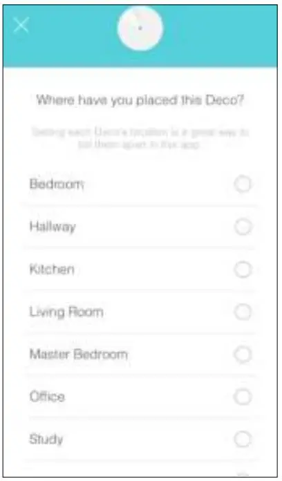 tp-link Whole-Home Wi-Fi System Deco M5 User Guide - Select a location