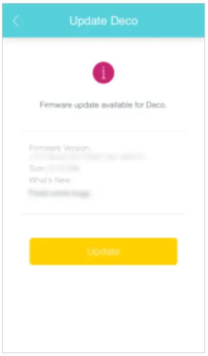 tp-link Whole-Home Wi-Fi System Deco M5 User Guide - Update Available