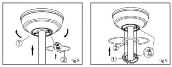 acorn DC-368 Rod Ceiling Fan - CANOPY