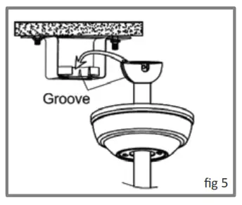 acorn DC-368 Rod Ceiling Fan - hanger