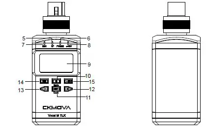 CKMOVA Vocal M UHF Dual-Channel Wireless Microphone System with Independent Audio Recorder-3