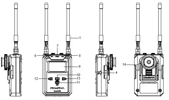 CKMOVA Vocal M UHF Dual-Channel Wireless Microphone System with Independent Audio Recorder-5