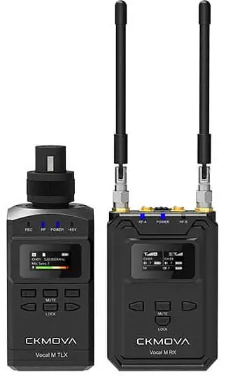 CKMOVA Vocal M UHF Dual-Channel Wireless Microphone System with Independent Audio Recorder