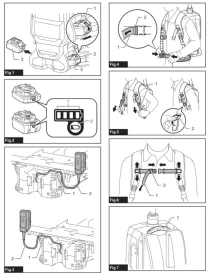 makita DVC665 Cordless Backpack Vacuum Cleaner - fig