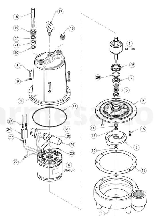 Barmesa-Pumps-2BEH-SS-Series-HP-82-GPM-FNPT-Two-Vane-Vertical-Effluent-Pump-fig-7