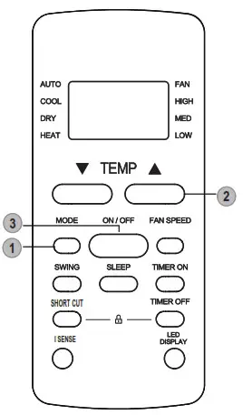 inventor M3GHP290 12 Air Conditioning Systems with Remote Control -TEMP button.