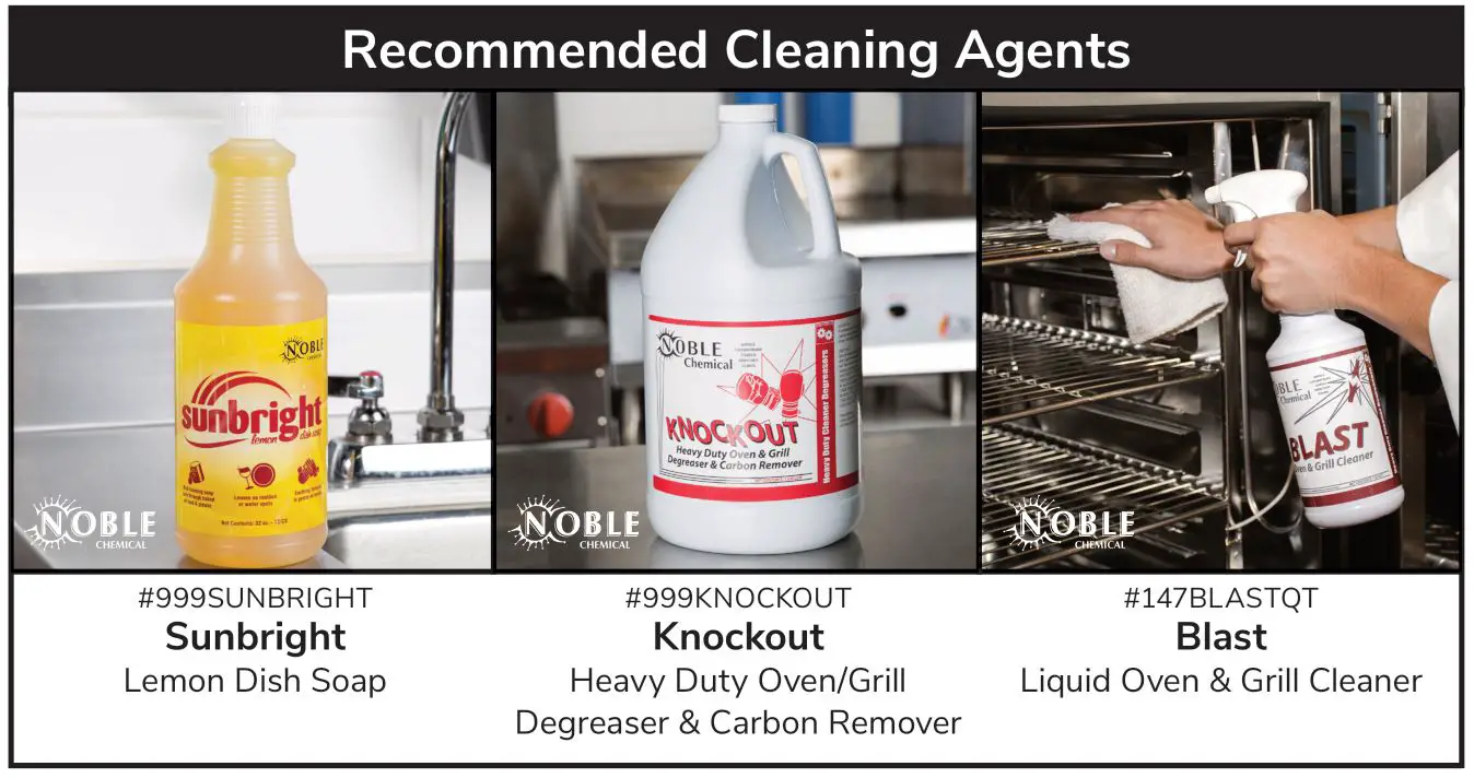 CPG 351FEC100 Electric Convection Ovens - Recommended Cleaning Agents