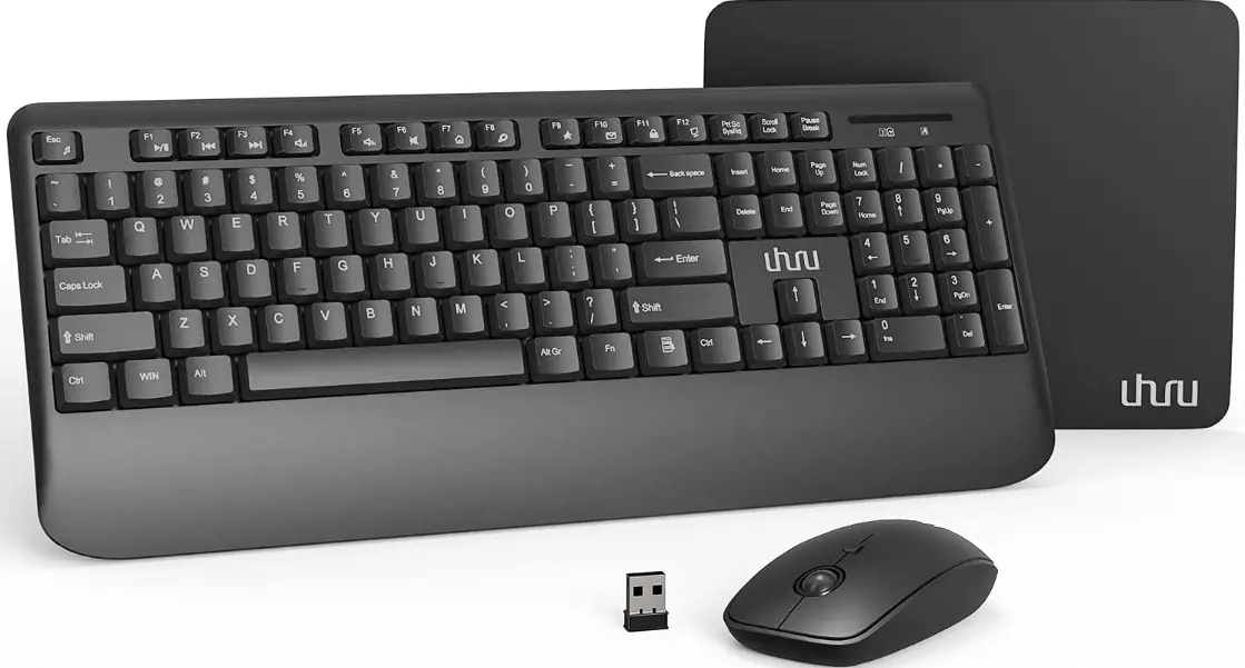urhuru UEKM-20 2.4GHz Wireless Ergonomic Keyboard and Mouse Combo
