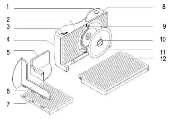 DOMO MS171 Food Slicer - PARTS
