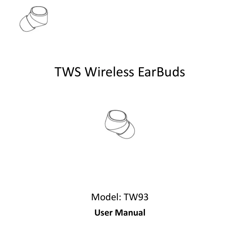 aimitek TW93 TWS Wireless EarBuds User Manual