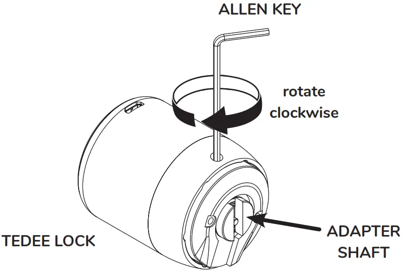Tedee Euro Adapter for Door Lock - ALLEN KEY